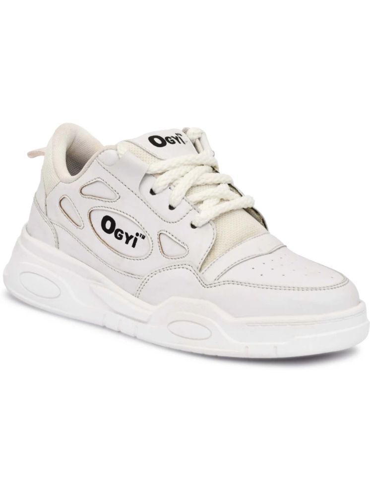     			NARKI White Women's Sneakers