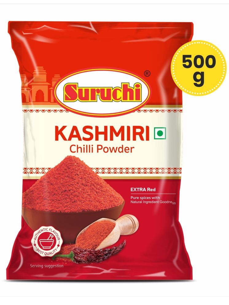     			SURUCHI Kashmiri Chilli Powder 500g, Spicy Red Chilly Powder (Lal Mirch) - Masala 500 gm