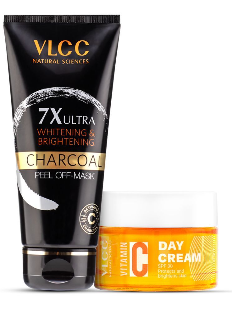     			VLCC Charcoal Peel Off Mask 7XUltra Whitening & Brightening & Vitamin C Day Cream SPF30 Combo (100ml+50g)