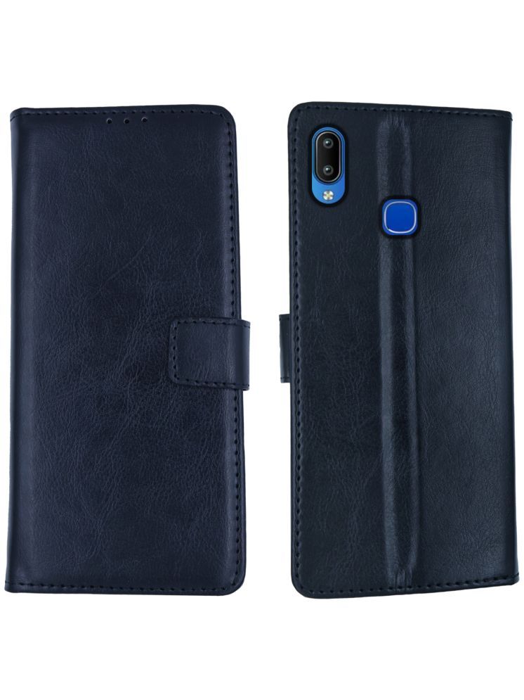     			flip flow Black Flip Cover Artificial Leather Compatible For Vivo Y93 ( Pack of 1 )