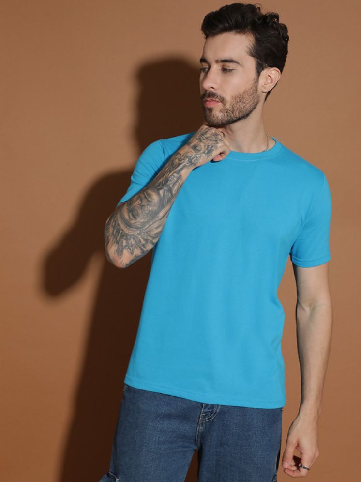     			EPPE Cotton Regular Fit Solid Half Sleeves Men's T-Shirt - Light Blue ( Pack of 1 )