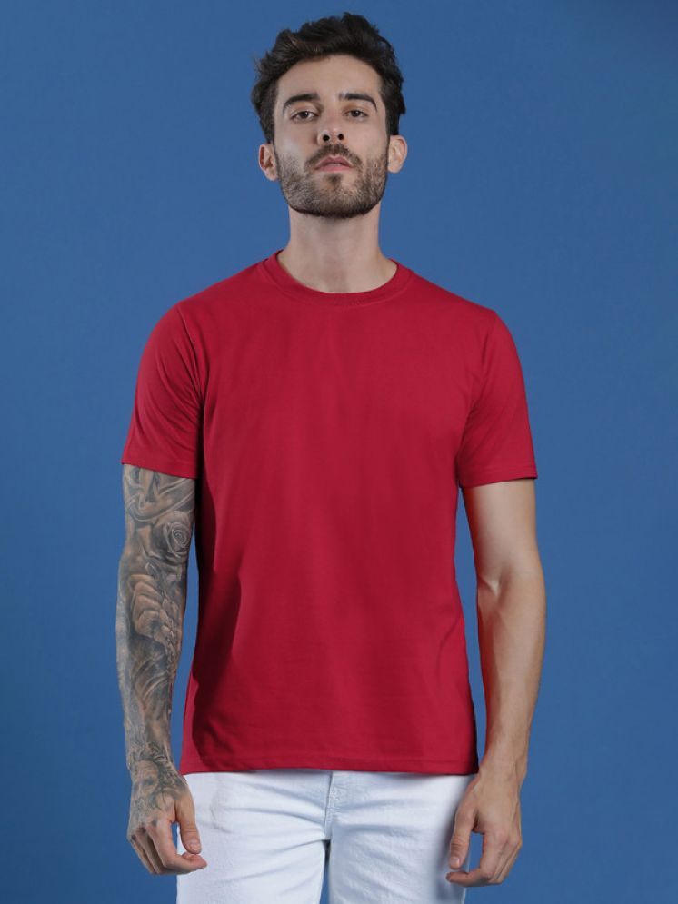     			EPPE Cotton Regular Fit Solid Half Sleeves Men's T-Shirt - Red ( Pack of 1 )