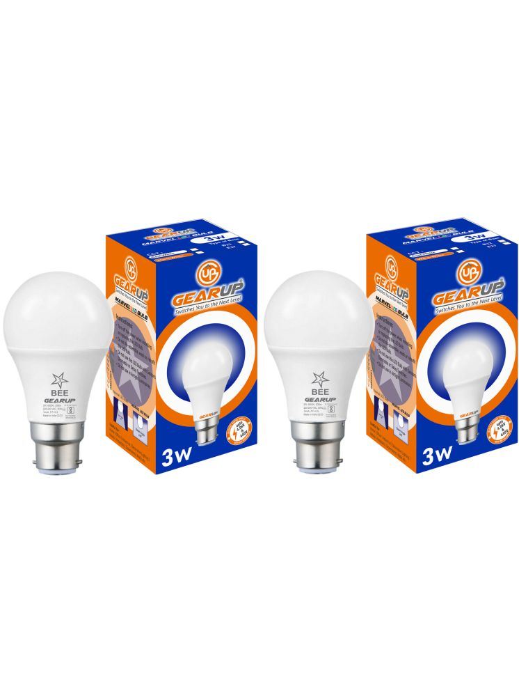     			Gearup 3W Cool Day Light LED Bulb ( Pack of 2 )