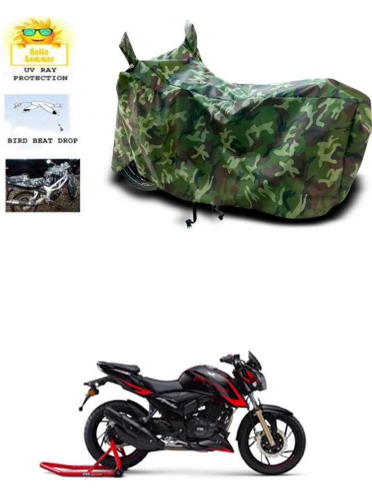     			RONISH Bike Body Cover for TVS Apache RTR 200 4V FI ( Pack of 1 ) , Multicolour