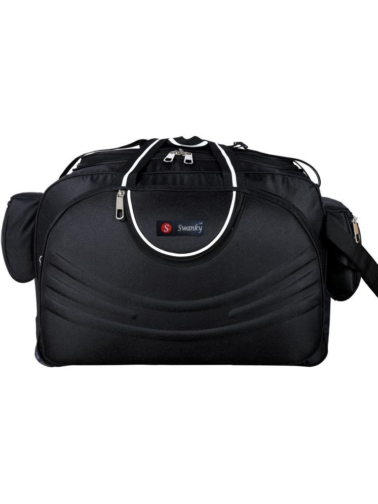     			Swanky 65 Ltrs Black Polyester Duffle Trolley