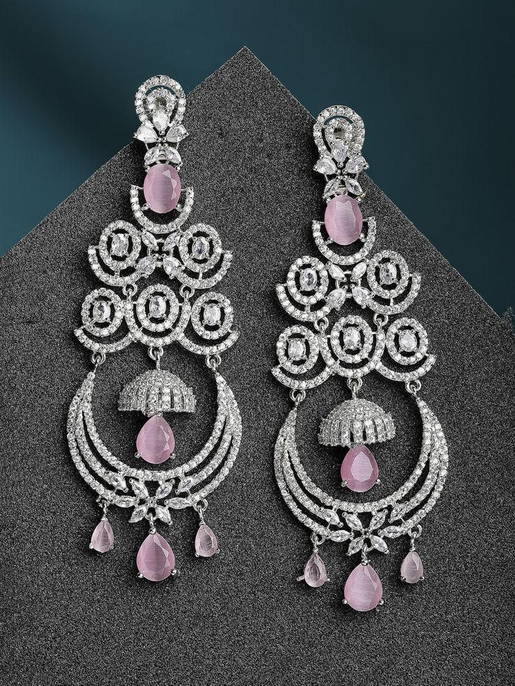     			Zeneme Pink Danglers Earrings ( Pack of 1 )