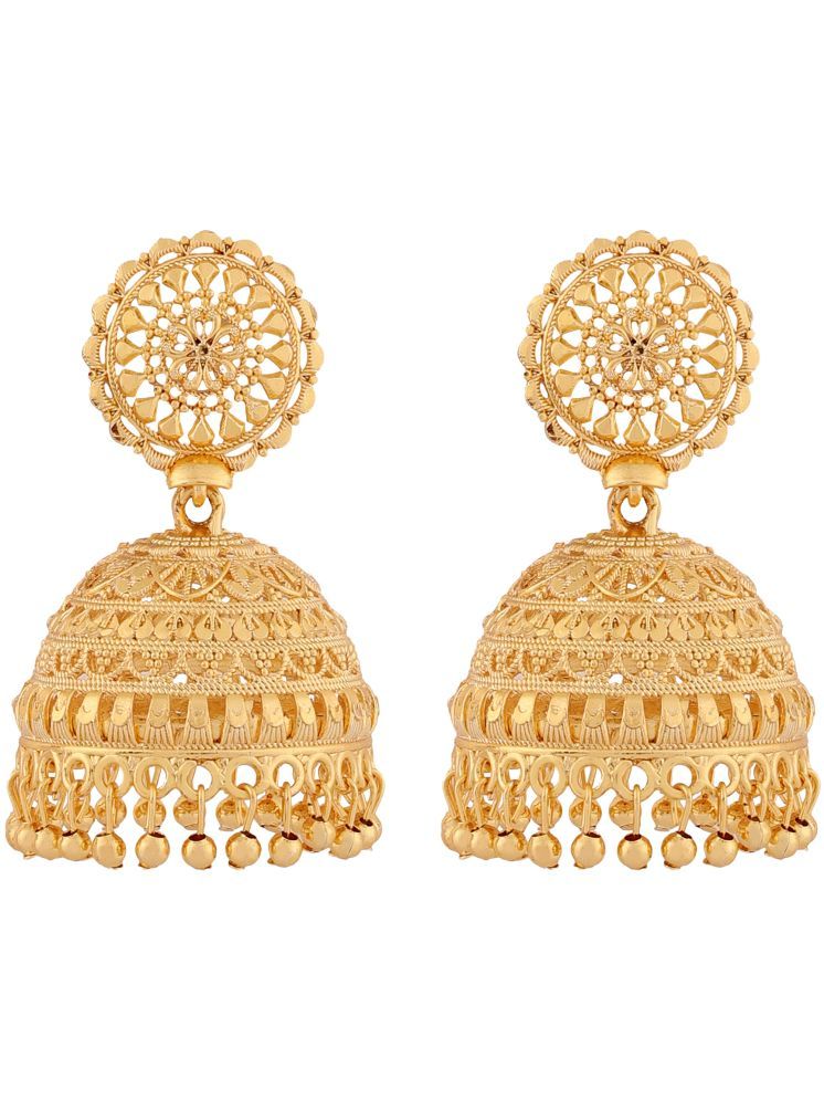     			Bhagya Lakshmi Gold Jhumki Earrings ( Pack of 1 )