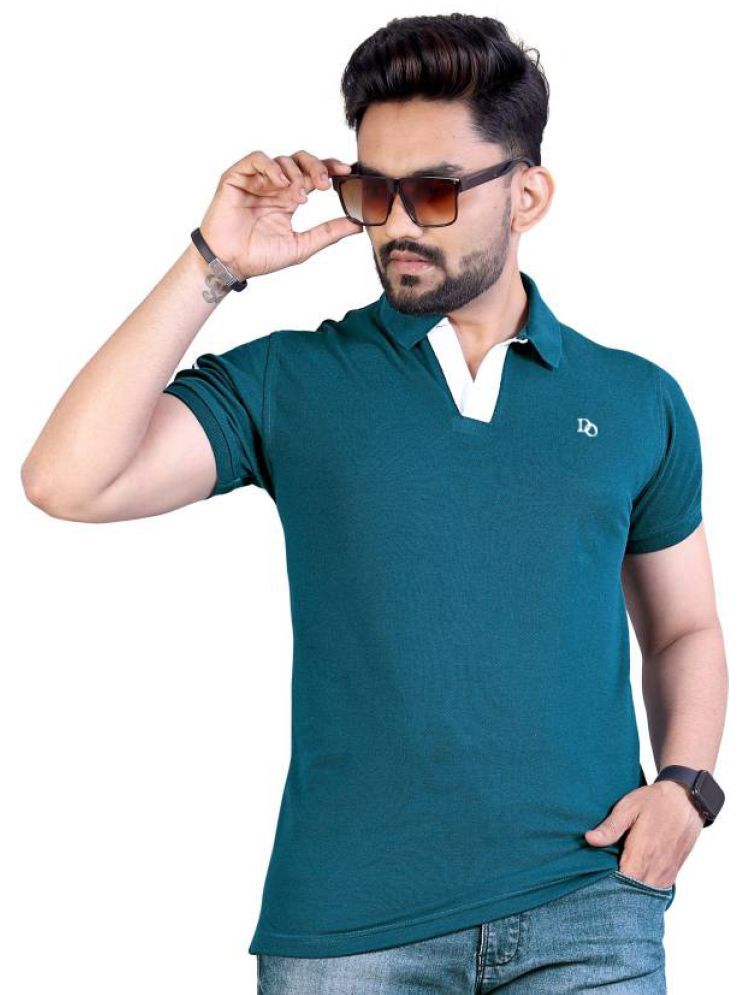     			DAAWEAR OUTFITS Lycra Regular Fit Solid Half Sleeves Men's Polo T Shirt - Dark Green ( Pack of 1 )