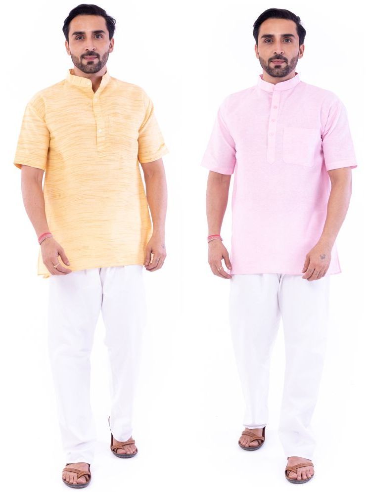     			DESHBANDU DBK Multi Cotton Men's Regular Kurta ( Pack of 2 )