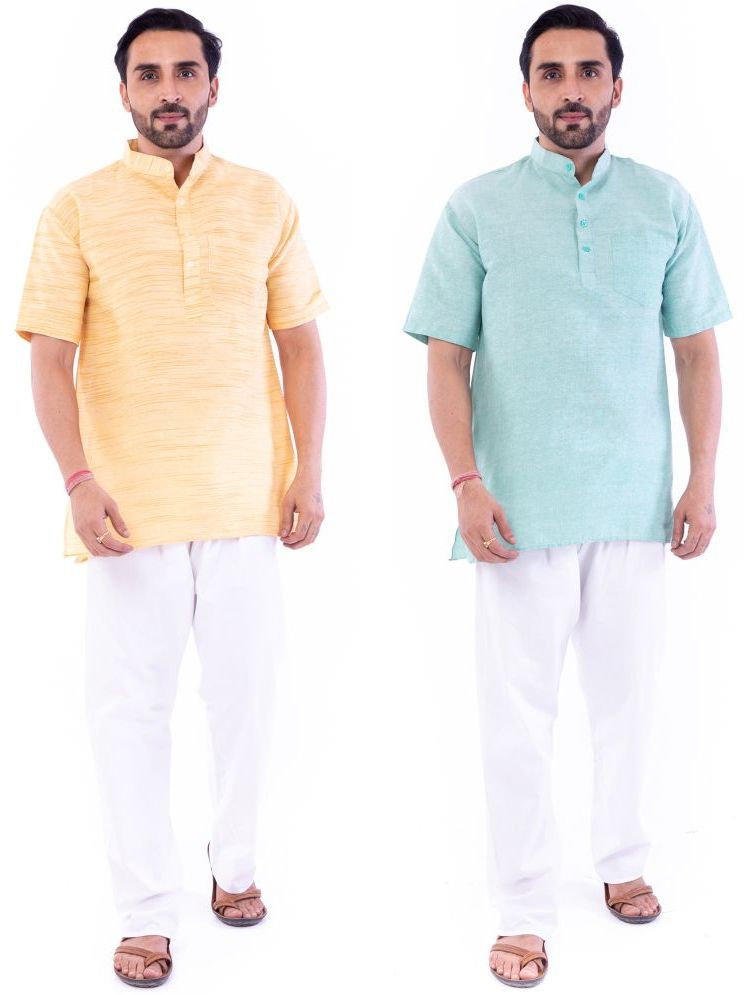     			DESHBANDU DBK Multi Cotton Men's Regular Kurta ( Pack of 2 )