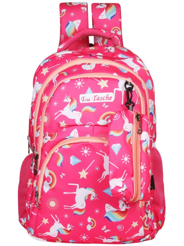     			Da Tasche Pink Polyester Backpack For Kids