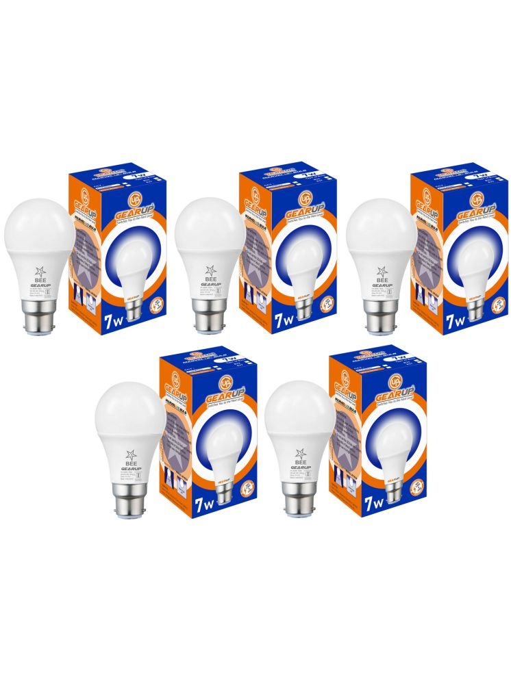     			Gearup 7W Cool Day Light LED Bulb ( Pack of 5 )