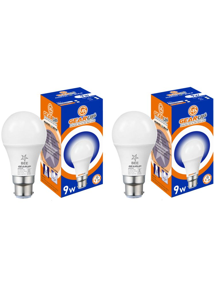     			Gearup 9W Cool Day Light LED Bulb ( Pack of 2 )