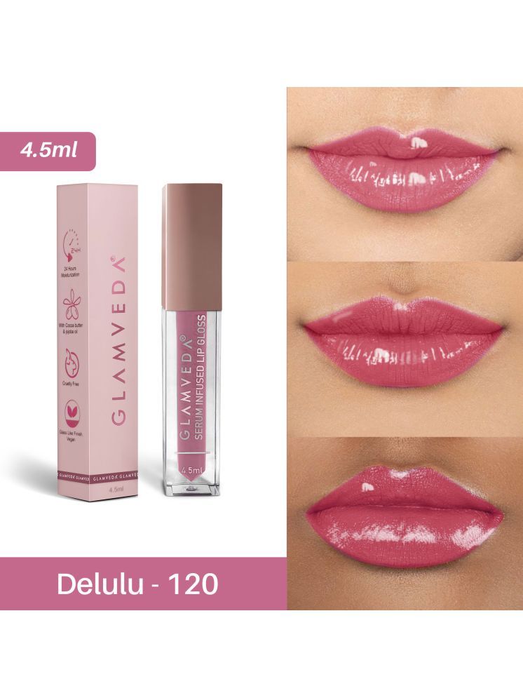     			Glamveda High Shine Serum Infused Lip Gloss | Delulu - 120 ( Dirty Rose ) 4.5ml