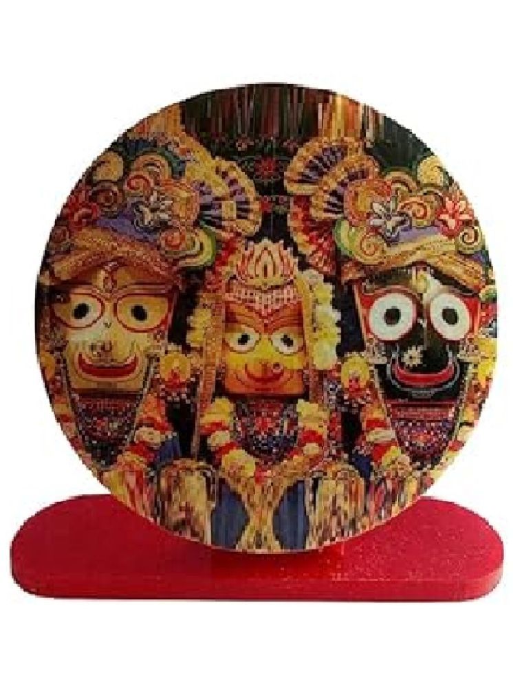     			Hare Krishna Food For Soul Jaganath Balaram Subhadra Ji Car Stand Lord Jagannath Ideal For Car Dashboard ( Pack of 1 )