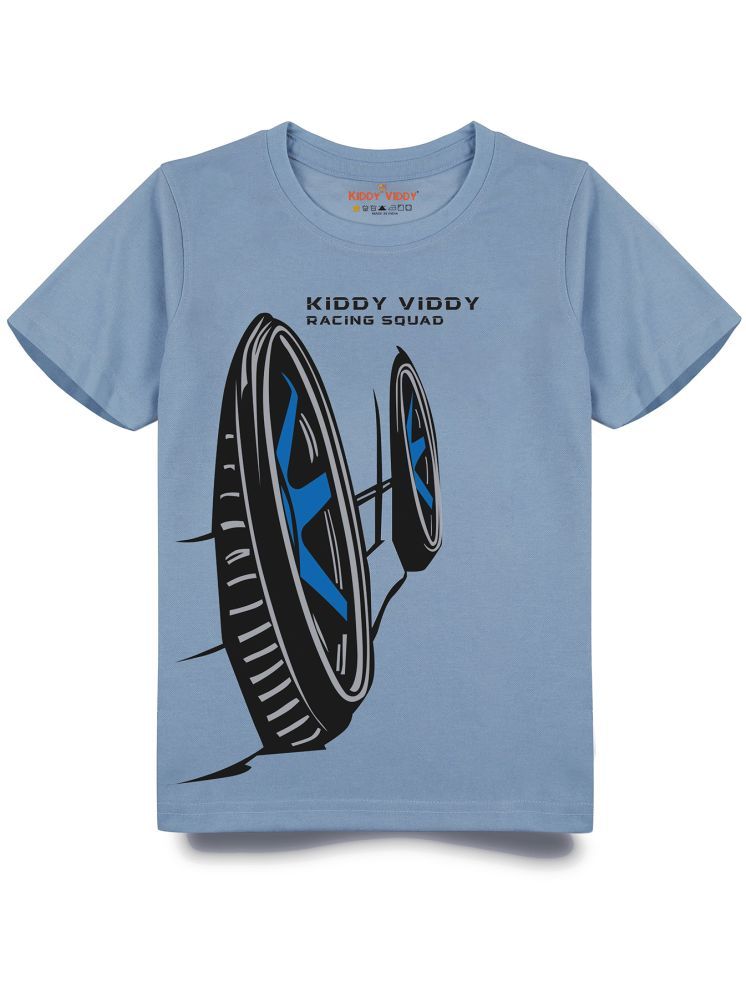     			KIDDY VIDDY Grey Cotton Boy's T-Shirt ( Pack of 1 )