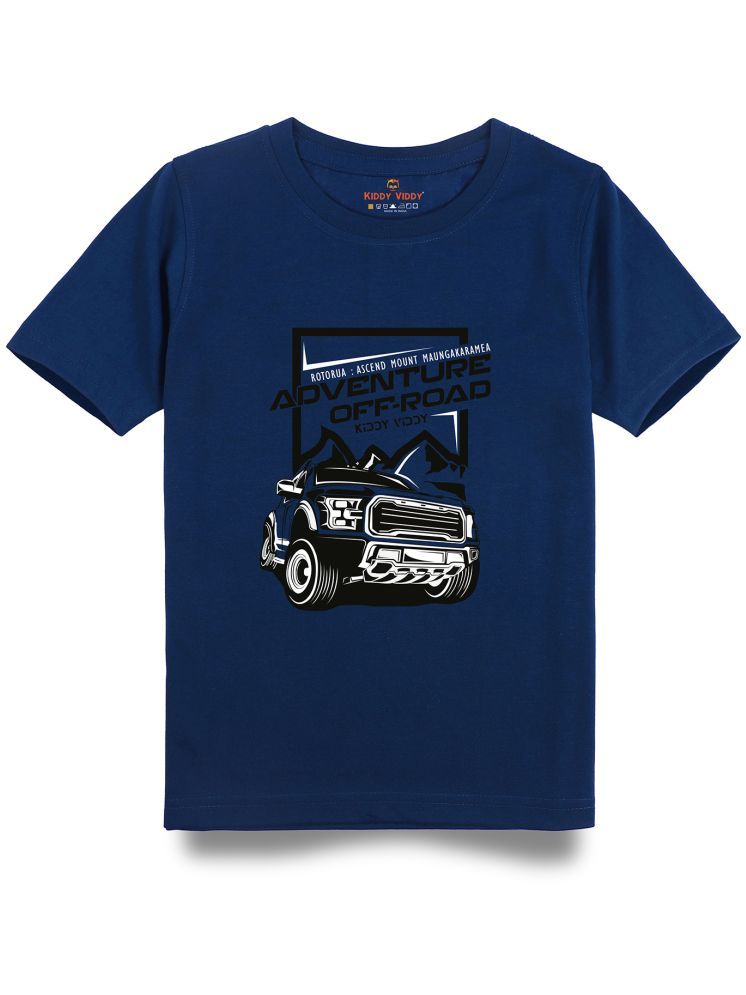     			KIDDY VIDDY Navy Blue Cotton Boy's T-Shirt ( Pack of 1 )