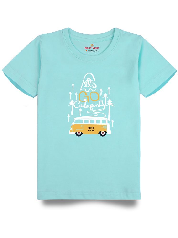     			KIDDY VIDDY Sky Blue Cotton Boy's T-Shirt ( Pack of 1 )