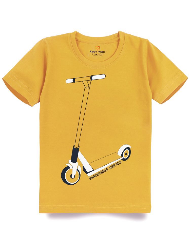     			KIDDY VIDDY Yellow Cotton Boy's T-Shirt ( Pack of 1 )