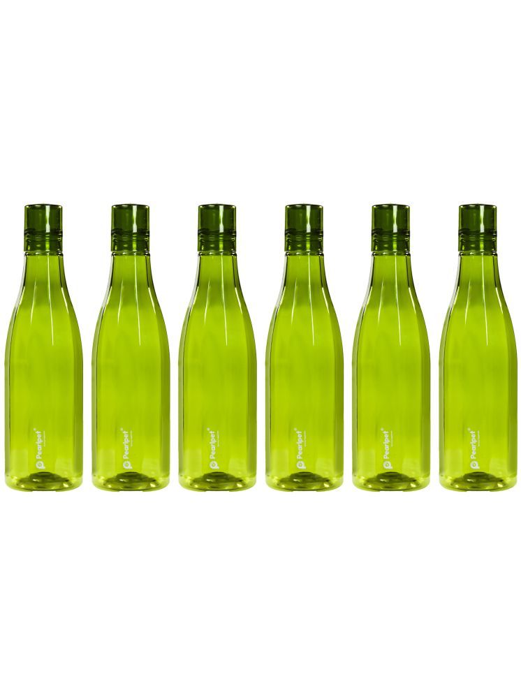     			PearlPet Azzure-1000ml Green Plastic Water Bottle 1000 mL ( Set of 6 )