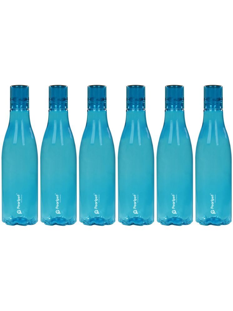     			PearlPet Throttle-1000ml Blue Plastic Water Bottle 1000 mL ( Set of 6 )