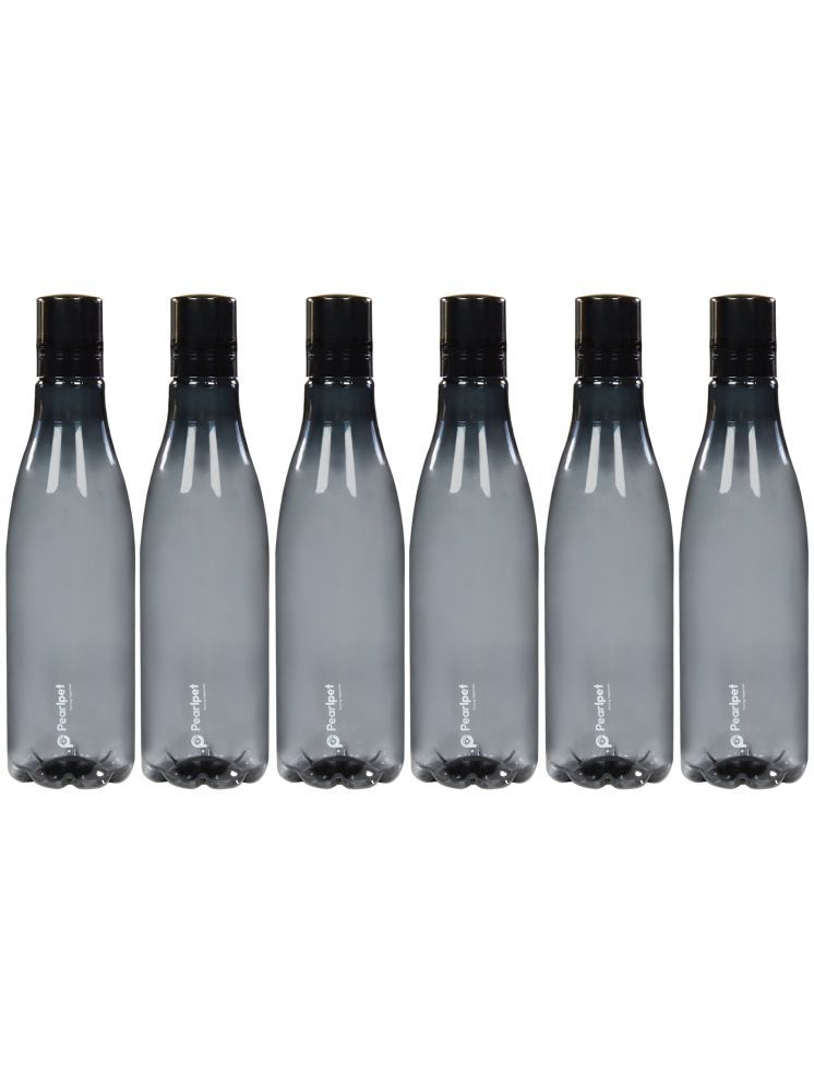     			PearlPet Throttle-1000ml Grey Plastic Water Bottle 1000 mL ( Set of 6 )