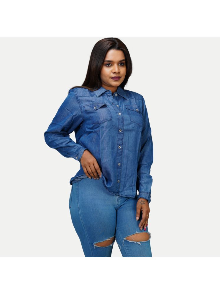     			Radprix Blue Polyester Women's Shirt Style Top ( Pack of 1 )