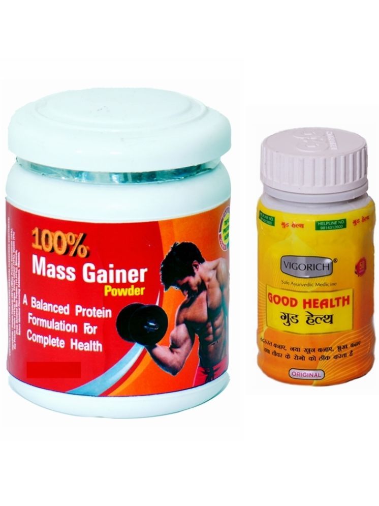     			Rikhi Good Health Capsule 50 no.s & 100% Mass Gainer Powder 300 gm Chocolate