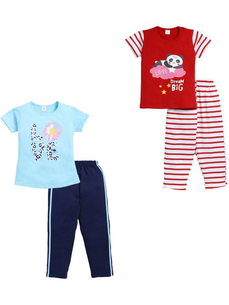     			Todd N Teen - Multicolor Cotton Girls Top & Pyjama Set ( Pack of 2 )