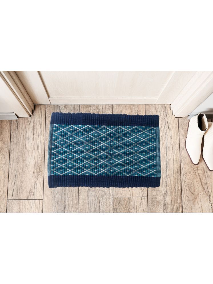     			UrbanArts - Regular Polycotton Door Mat ( 60 X 40 cm ) Single - Blue