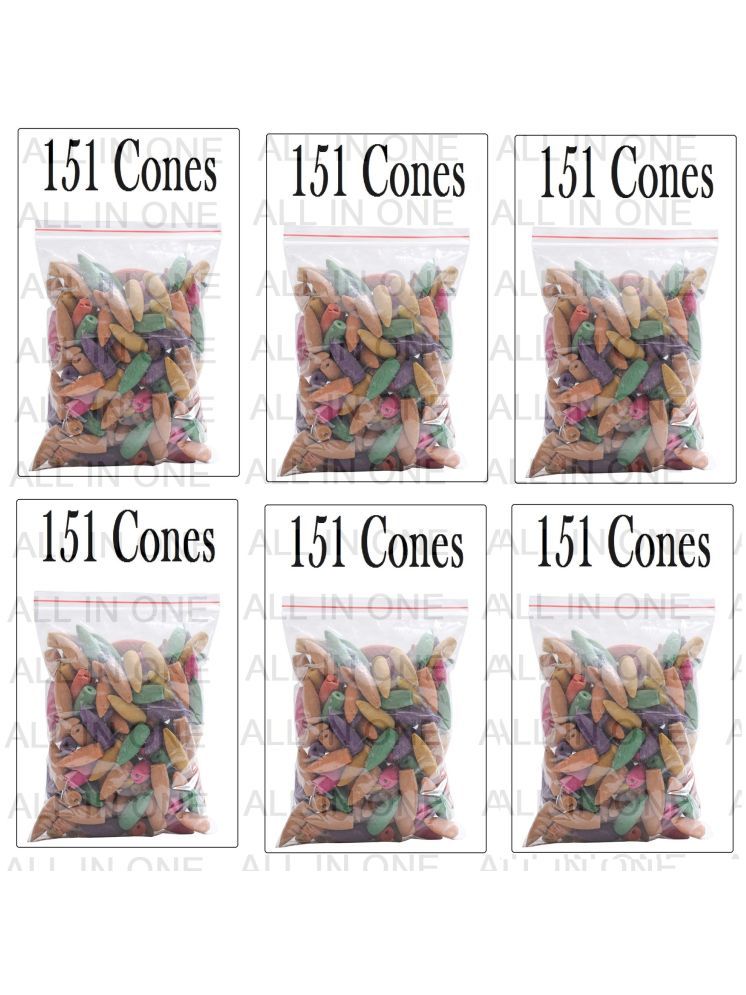     			ALLINONE Dhoop,Incense Dhoop Cone Natural 151 Pieces ( Pack of 6 )