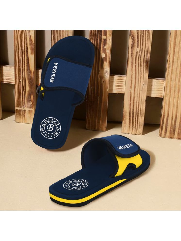     			BELIZZA Blue Men's Slide Flip Flop