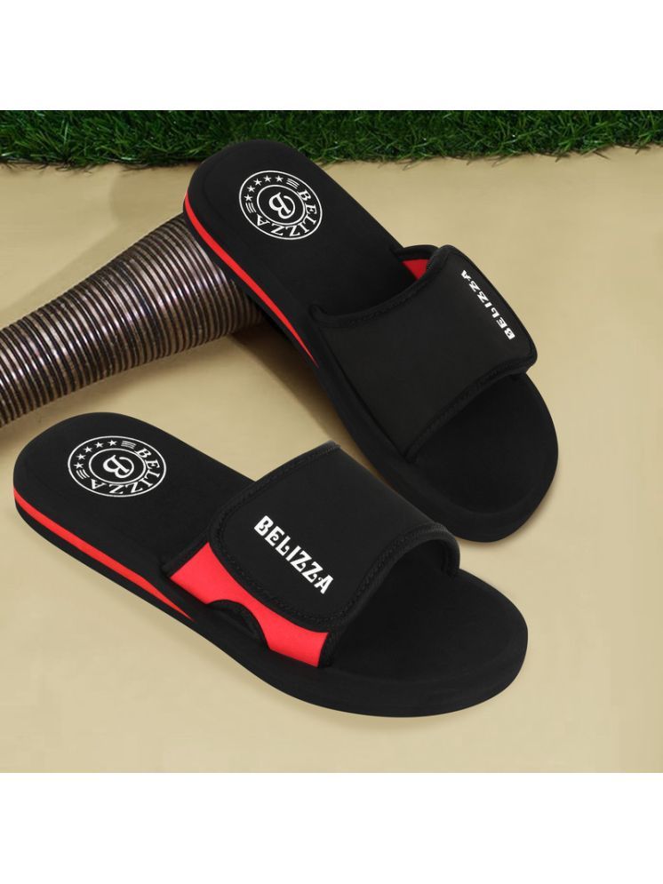     			BELIZZA Red Men's Slide Flip Flop