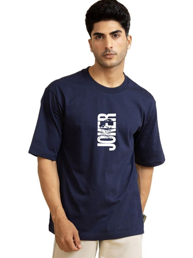     			Organic Chics Pack of 1 100% Cotton Oversized Fit Men's T-Shirt ( Navy )