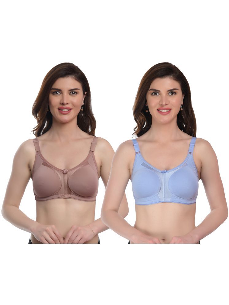     			Viral Girl Blue Lycra Non Padded Women's Everyday Bra ( Pack of 2 )