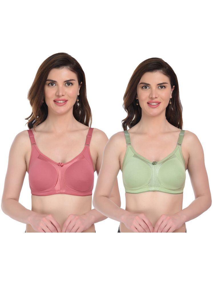     			Viral Girl Green Lycra Non Padded Women's Everyday Bra ( Pack of 2 )