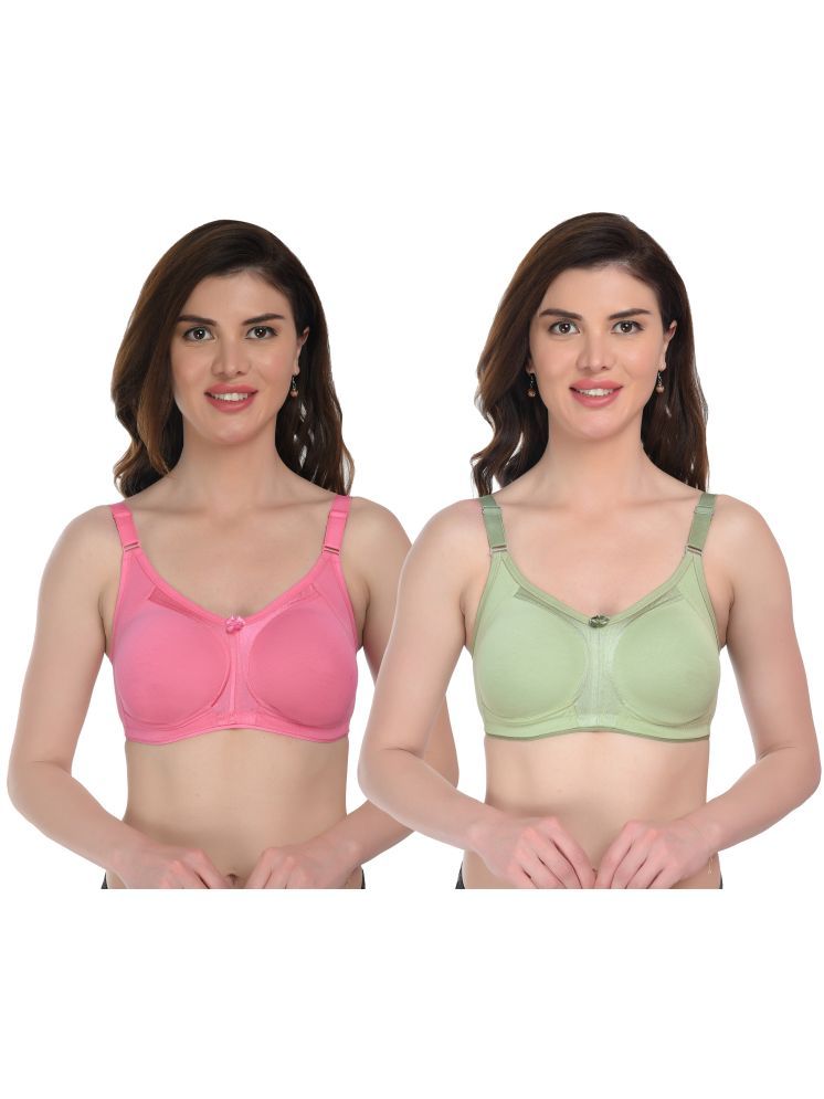     			Viral Girl Green Lycra Non Padded Women's Everyday Bra ( Pack of 2 )