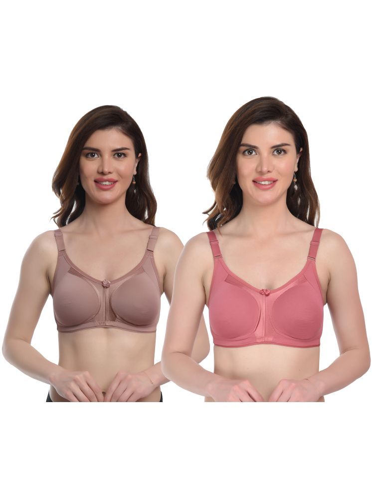     			Viral Girl Maroon Lycra Non Padded Women's Everyday Bra ( Pack of 2 )