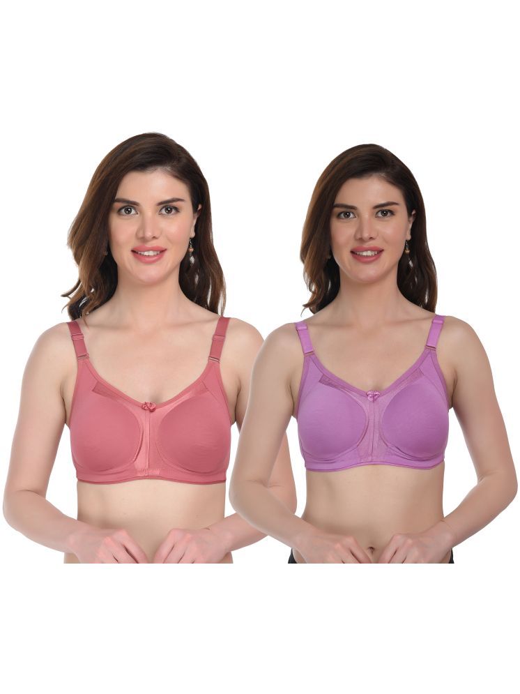     			Viral Girl Pink Lycra Non Padded Women's Everyday Bra ( Pack of 2 )