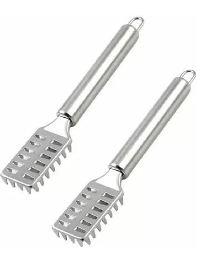     			iview kitchenware Silver Stainless Steel Meat/Chicken/Fish Skin Scaler ( Set of 2 )