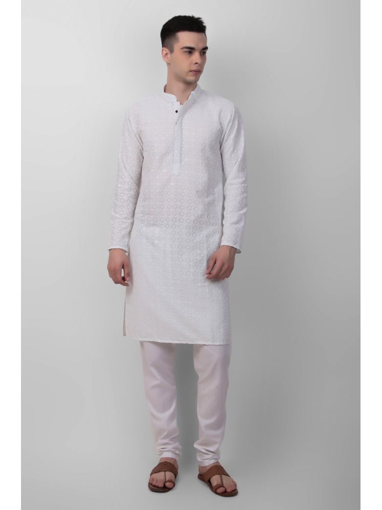     			koshin White Silk Men's Regular Kurta ( Pack of 1 )