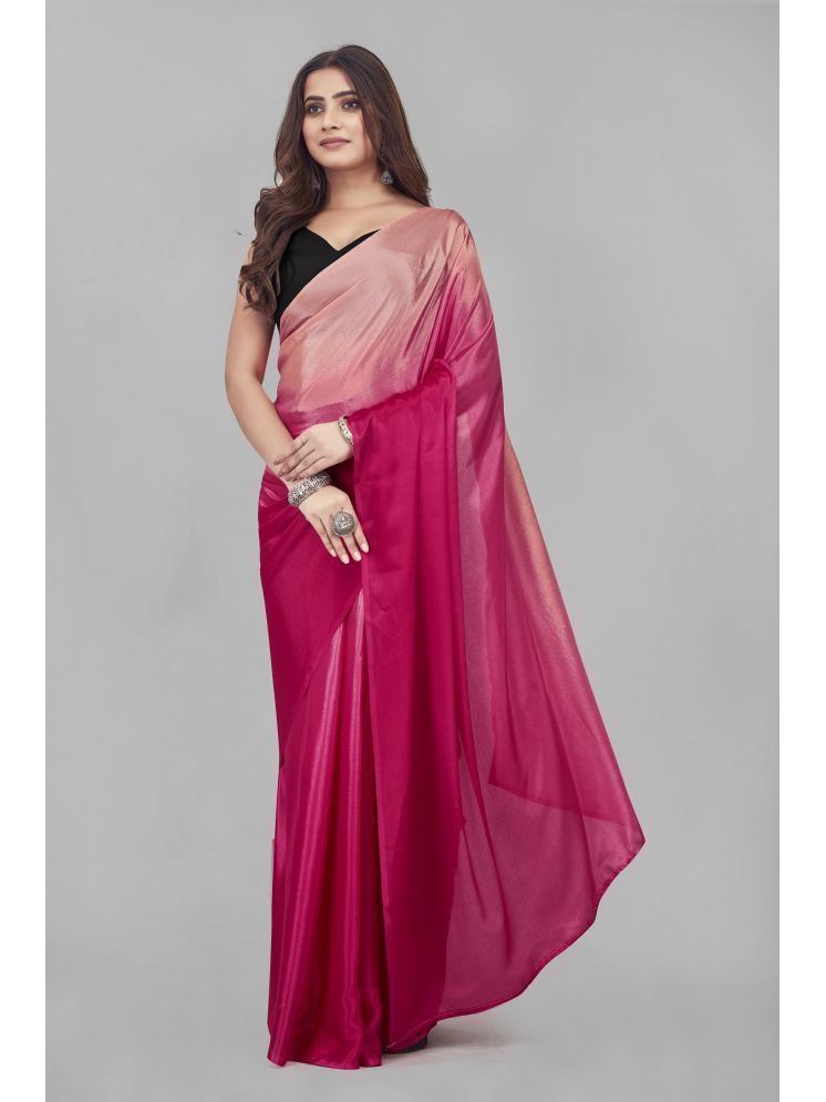     			A TO Z CART Chiffon Solid Saree With Blouse Piece - Rani ( Pack of 1 )