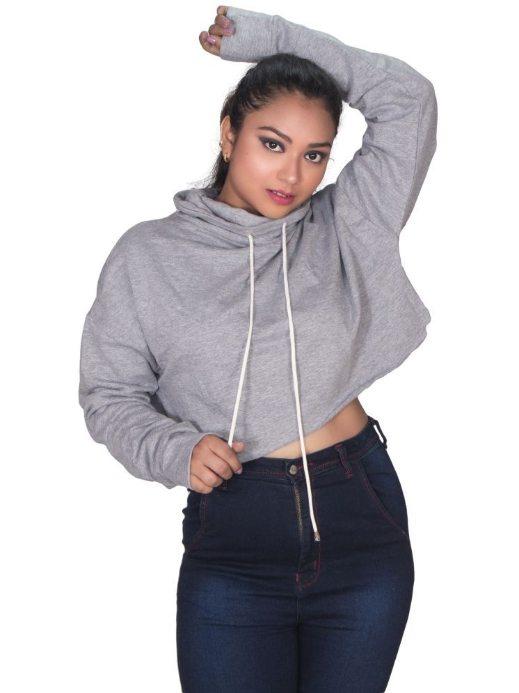     			Leean Patterns Fleece Women's Non Hooded Sweatshirt ( Grey )