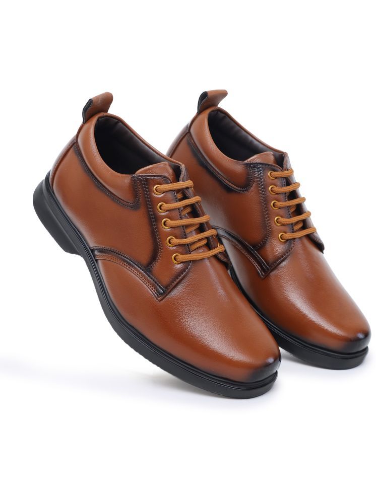     			SHUAN Tan Men's Formal Boots