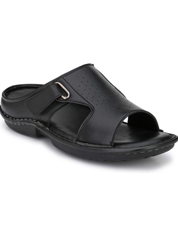     			obuca Black Men's Leather Slipper