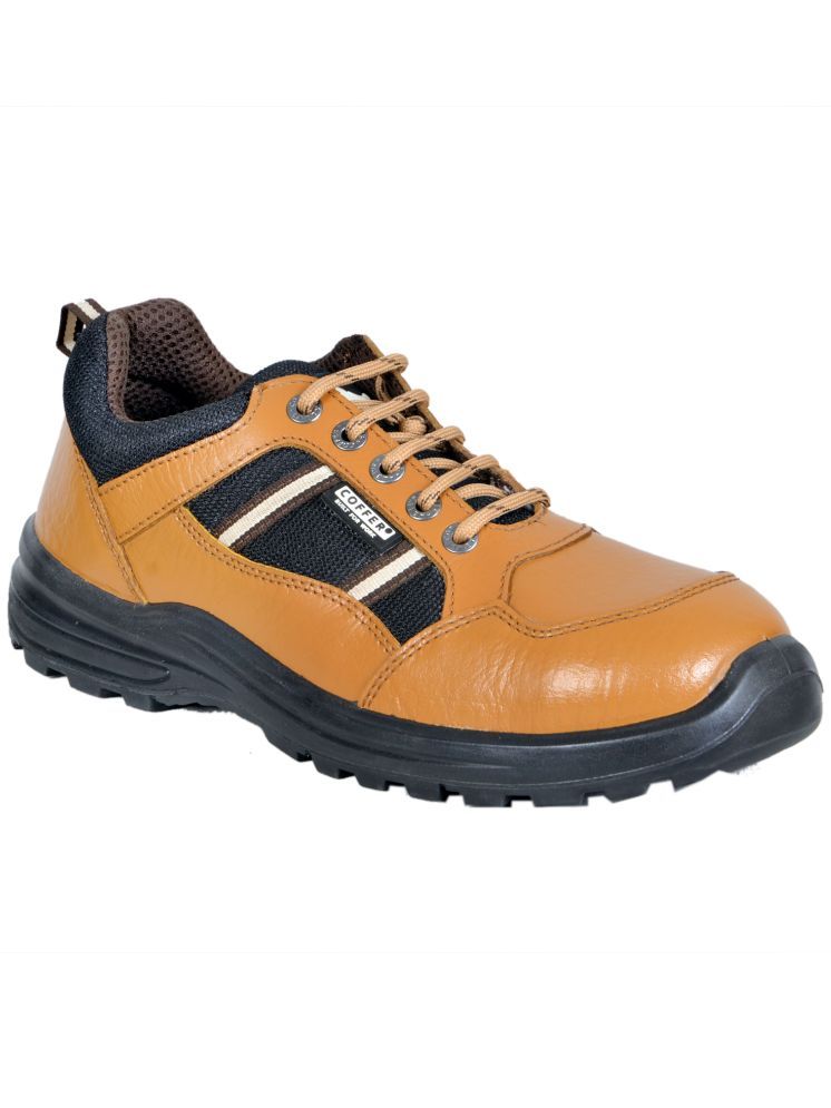     			Coffer Safety Low Ankle Brown Safety Shoes