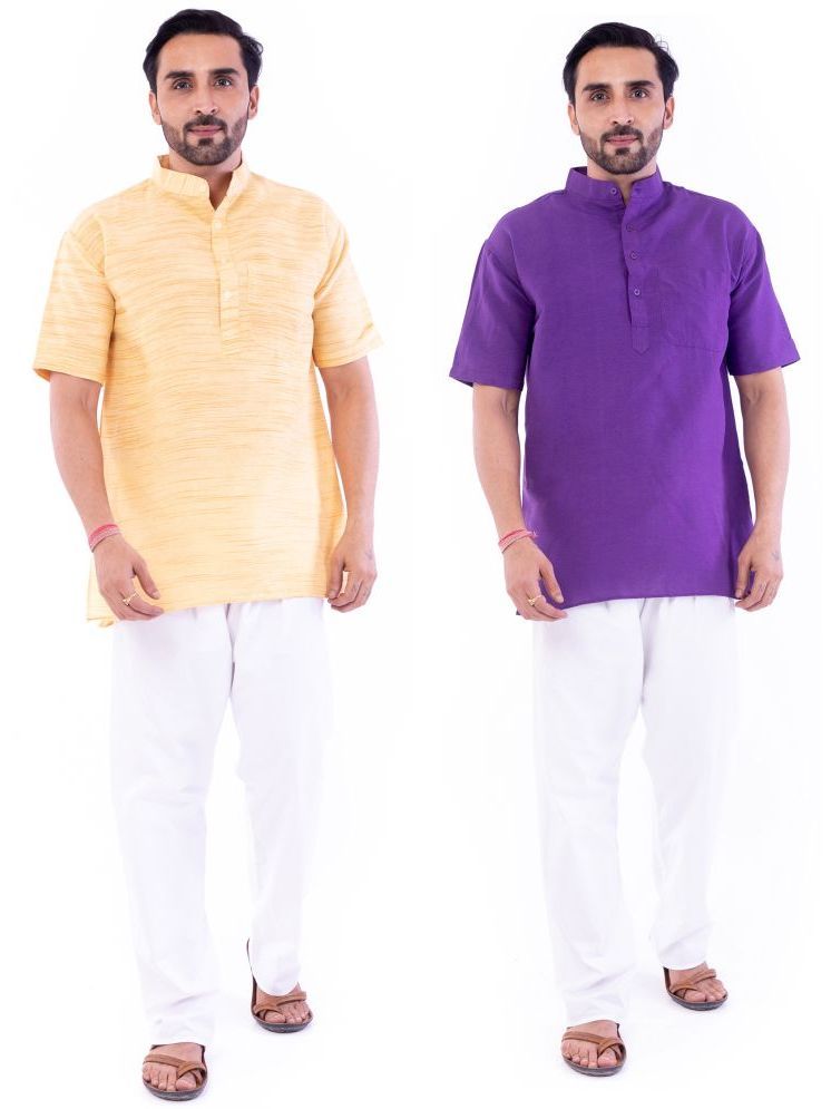     			DESHBANDU DBK Multi Cotton Men's Regular Kurta ( Pack of 2 )