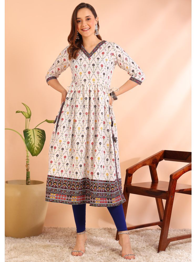     			DSK STUDIO Cotton Printed Nayra Women's Kurti - Blue ( Pack of 1 )