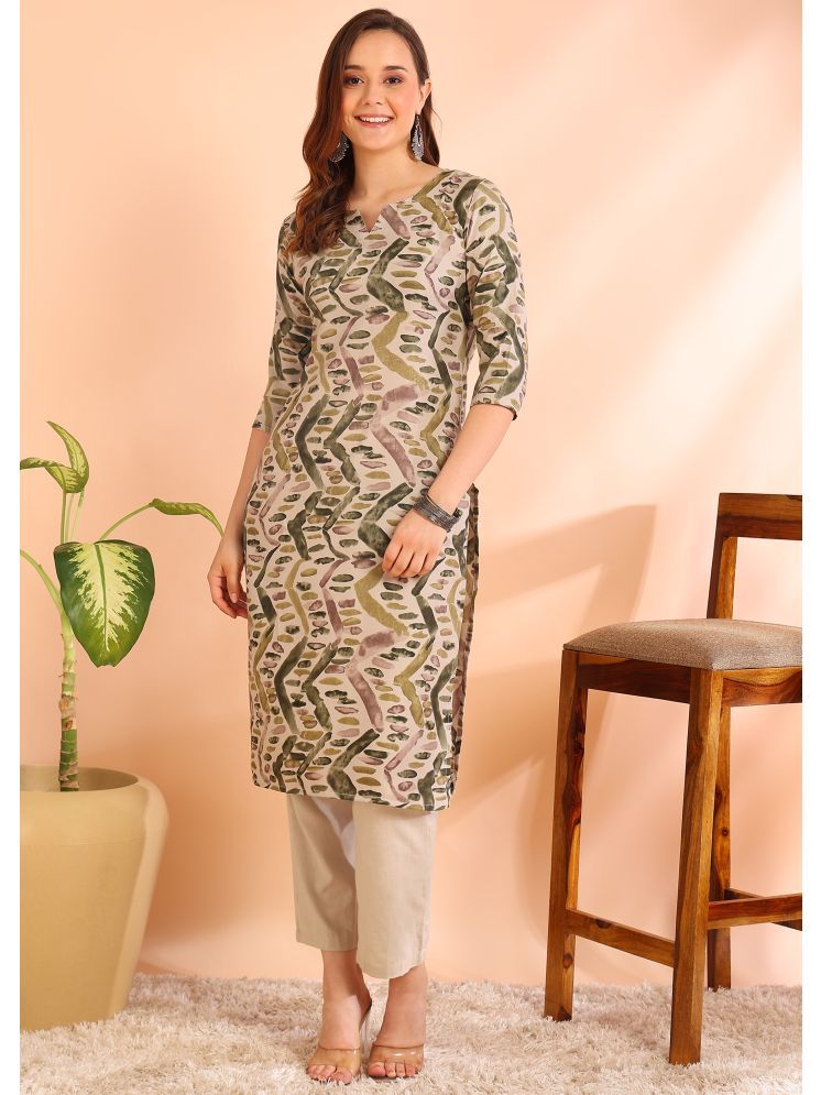     			DSK STUDIO Viscose Printed Straight Women's Kurti - Green ( Pack of 1 )