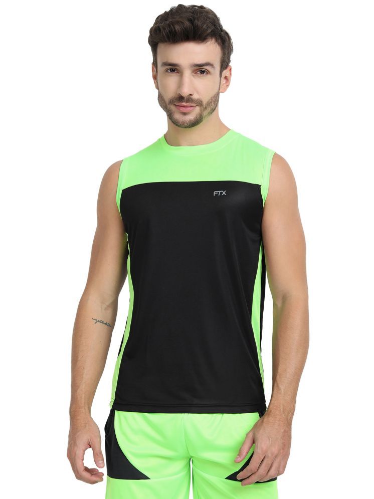     			FTX Polyester Regular Fit Colorblock Sleeveless Men's Round T-Shirt - Multicolor ( Pack of 1 )